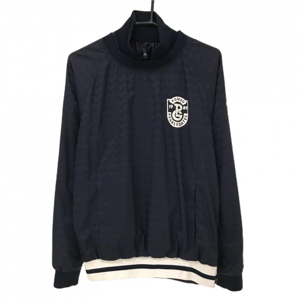 美品】パーリーゲイツ ツインスニード ネイビー×白 蓄熱裏地 ギザギザ