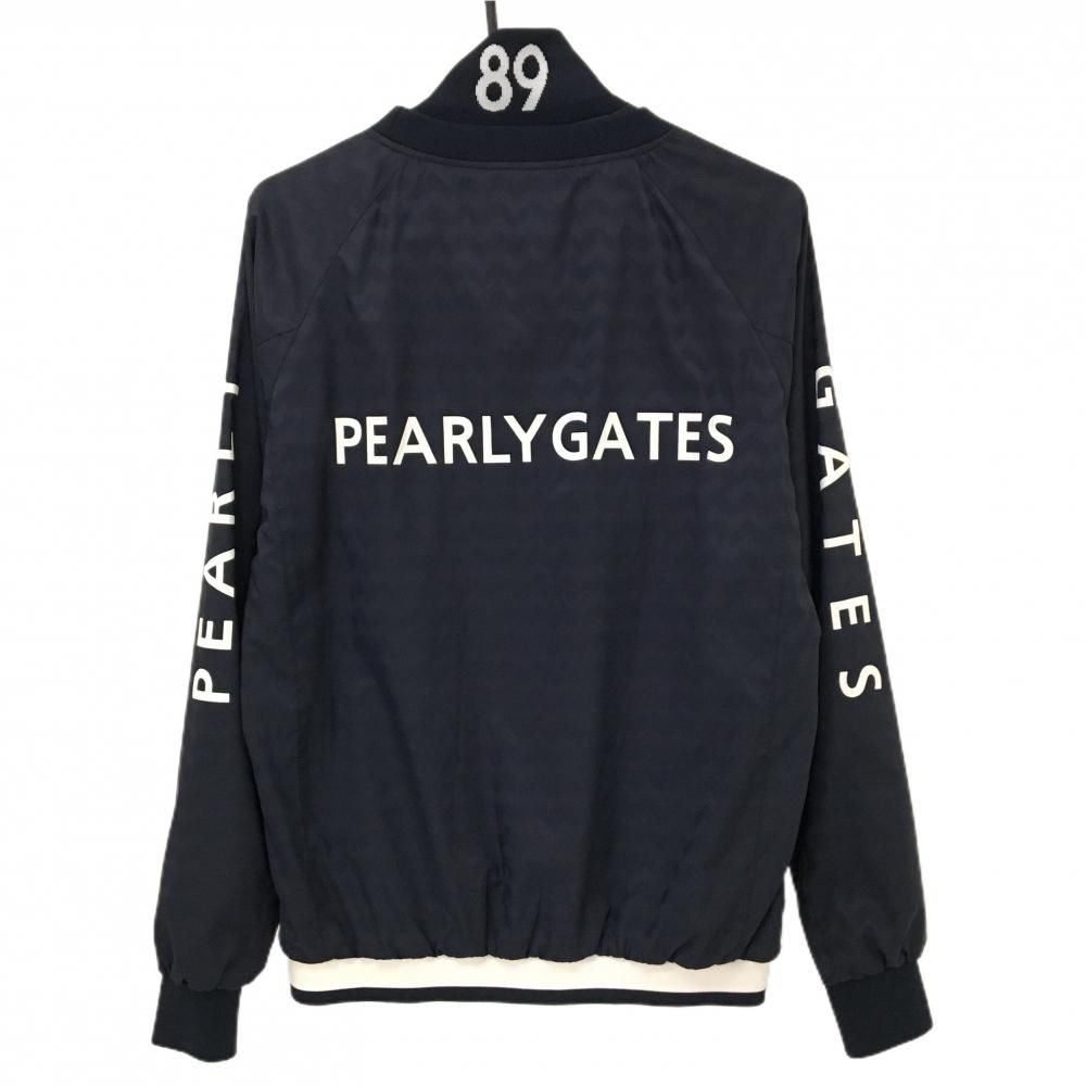 美品】パーリーゲイツ ツインスニード ネイビー×白 蓄熱裏地 ギザギザ