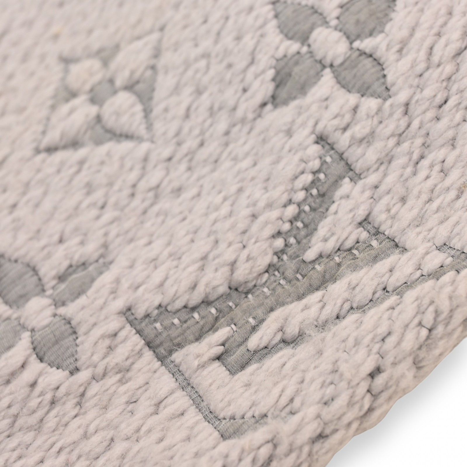 ルイヴィトン モノグラム エシャルプ ロゴマニア マフラー グレー A