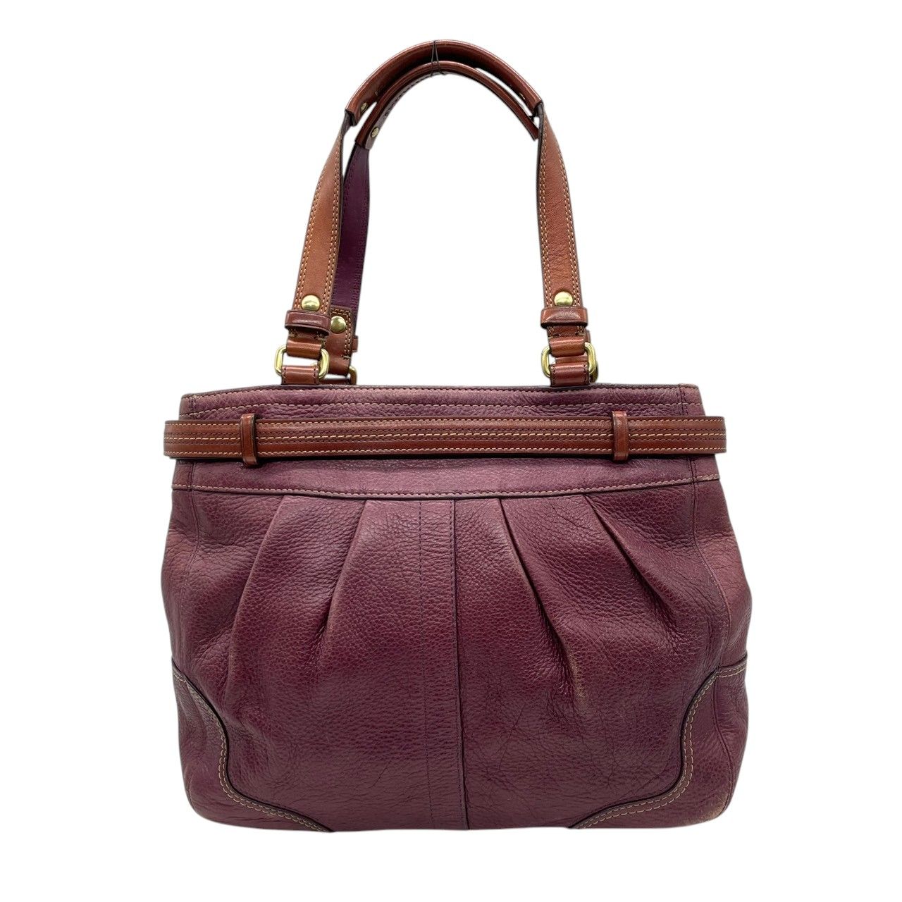 良品】コーチ COACH ハンプトンズ レザー トートバッグ ショルダー