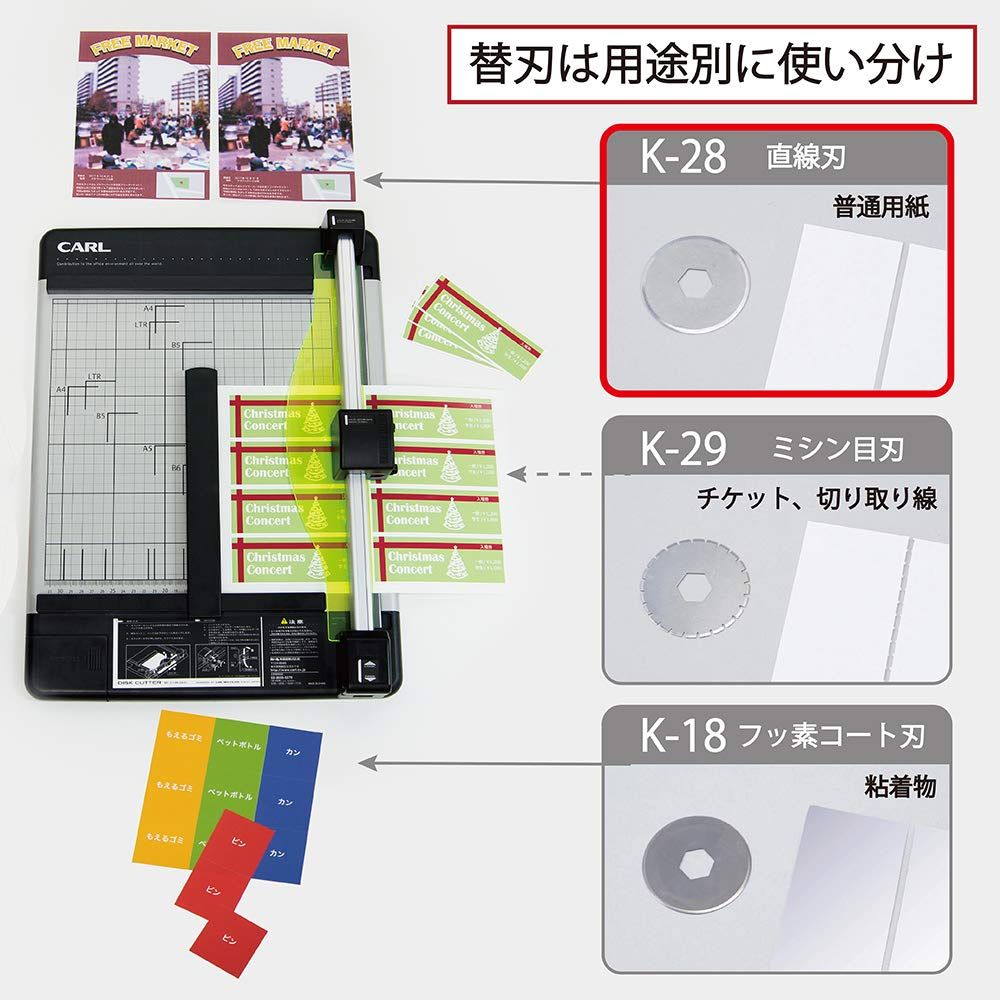  カール事務器 ディスクカッター替刃 丸刃 K-28 A 4|A 3共通 替刃|直線刃 その他 文房具 事務用品