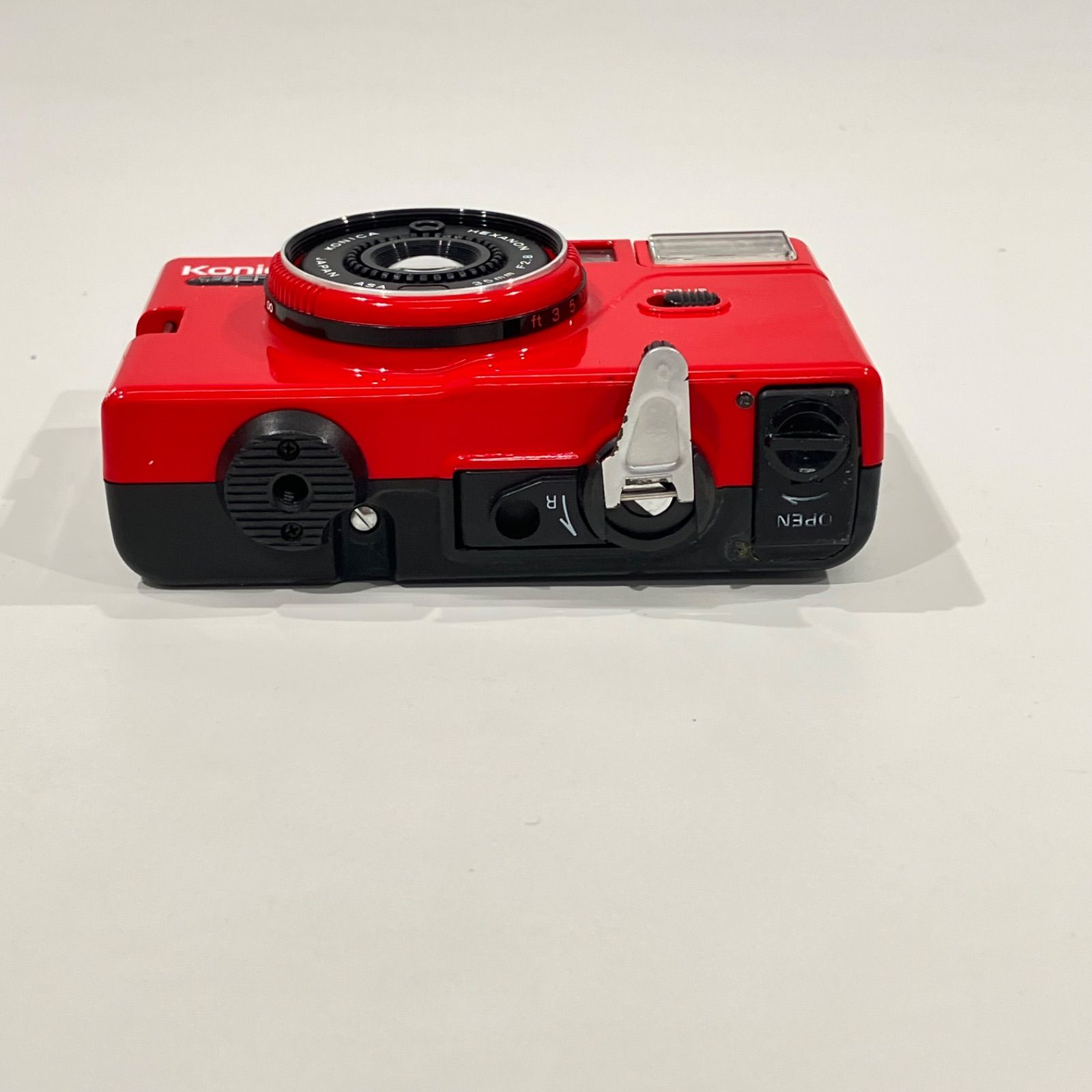 カメラ Konica C35 EF3 レッド フィルムカメラ レトロ ジャンク【送料