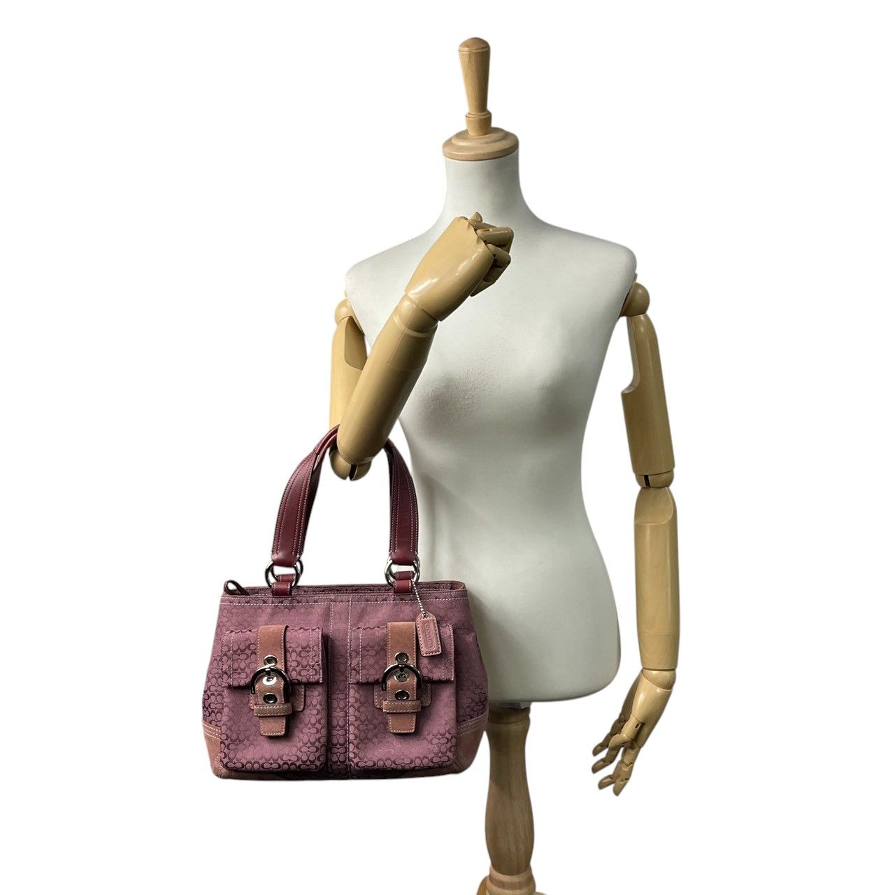 良品】コーチ COACH ミニシグネチャー トートバッグ ショルダーバッグ