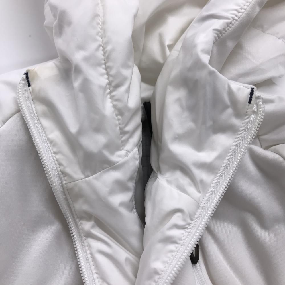 オークリー 2WAY中綿ジャケット 白 地模様 袖着可 メンズ XL ゴルフ