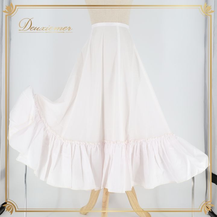 フラメンコ 衣装 ファルダ ペチコート スカート ホワイト系 ナオミ