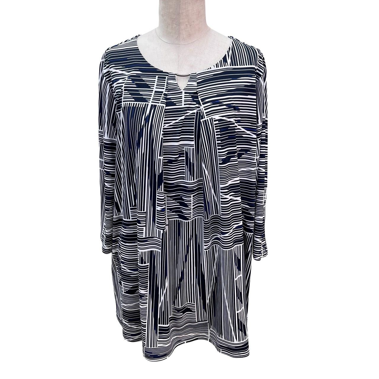 Leilian レリアン レディース トップス 七分袖 チュニック ホワイト