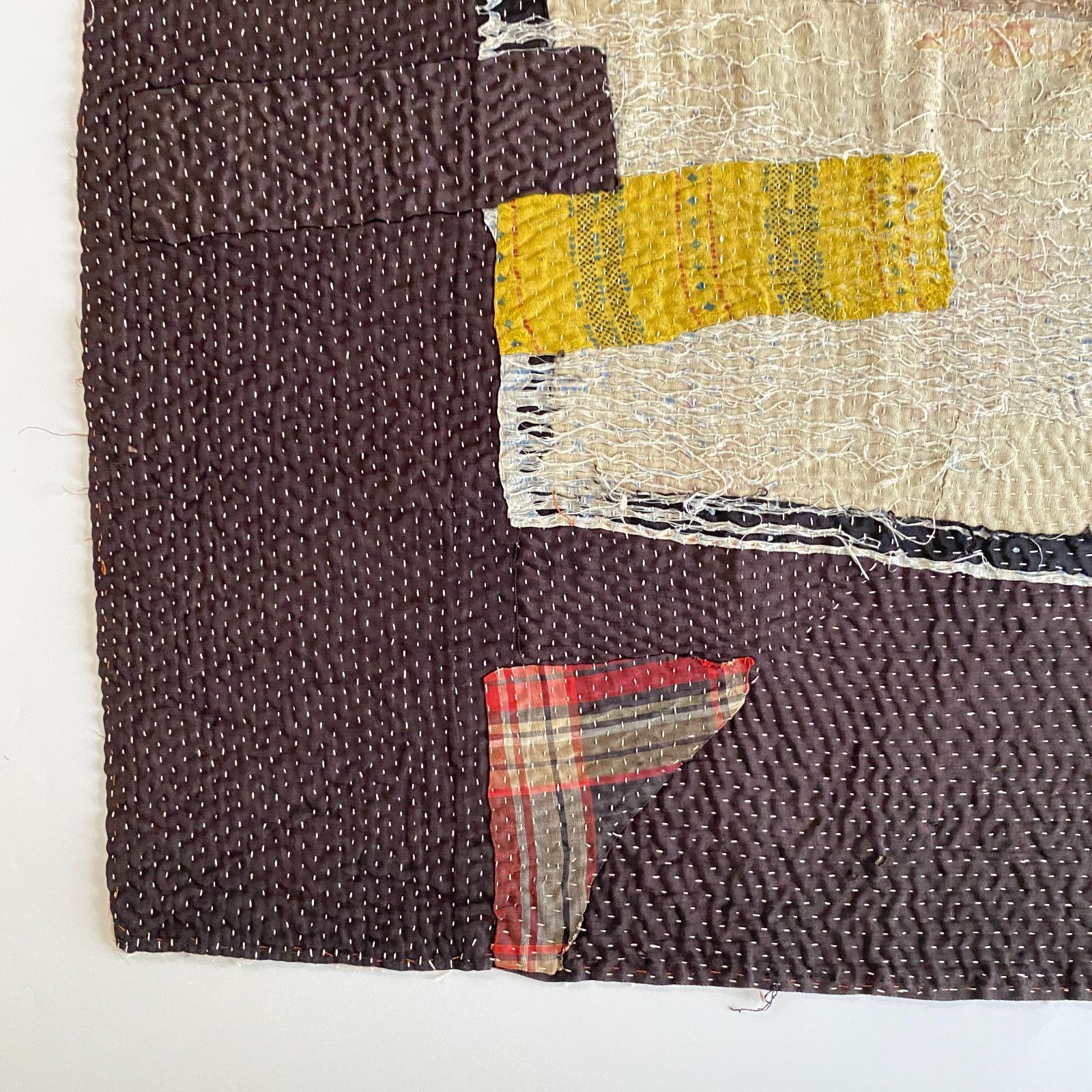 3605 ラリーキルト カンタキルト オールドファブリック ハギレ インド