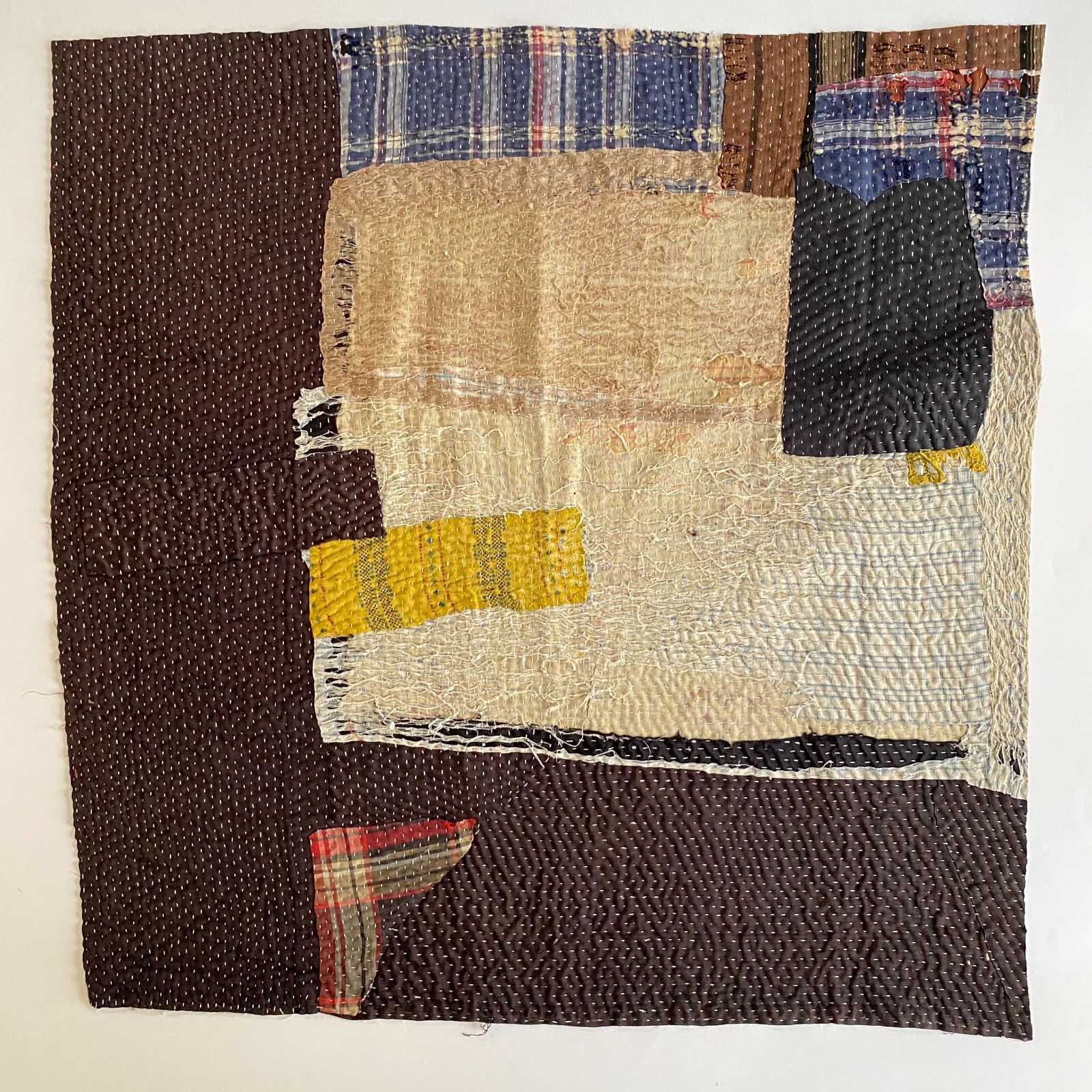 3605 ラリーキルト カンタキルト オールドファブリック ハギレ インド