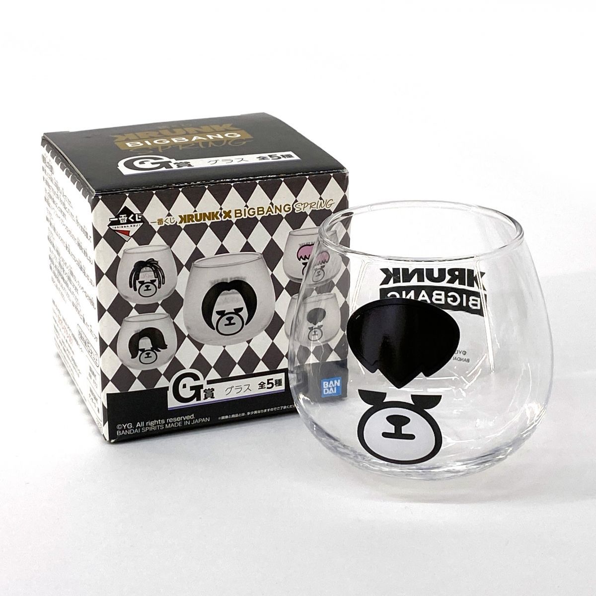 一番くじ KRUNK×BIGBANG SPRING G賞 グラス 全5種 セット SOL / G