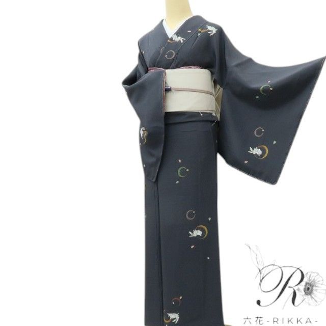 六花-RIKKA- 美品未着用 正絹 やまと誂製 兎 トールサイズ 三日月と桜