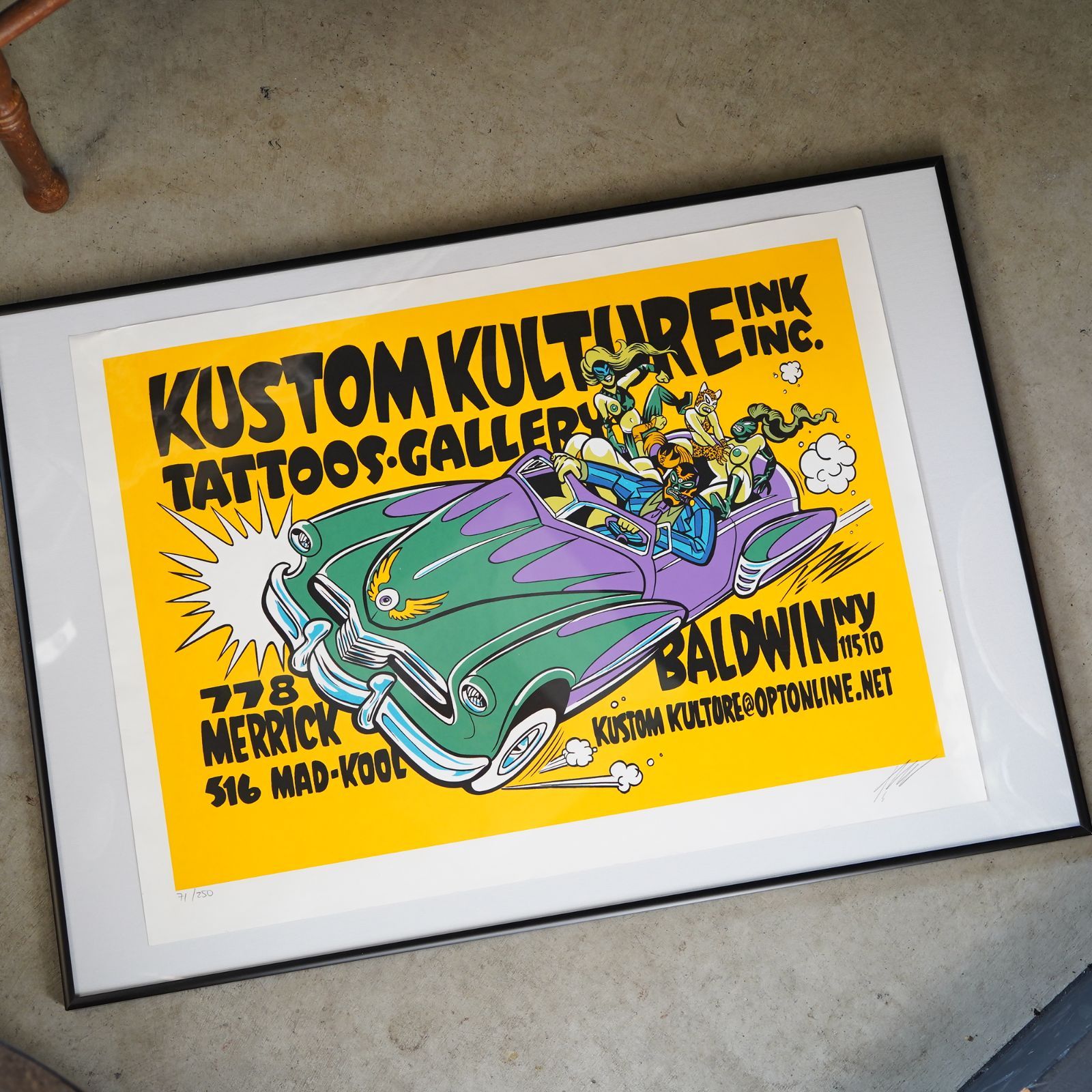 1990～00s THE PIZZ KUSTOM KULTURE INK シルクスクリーンポスター