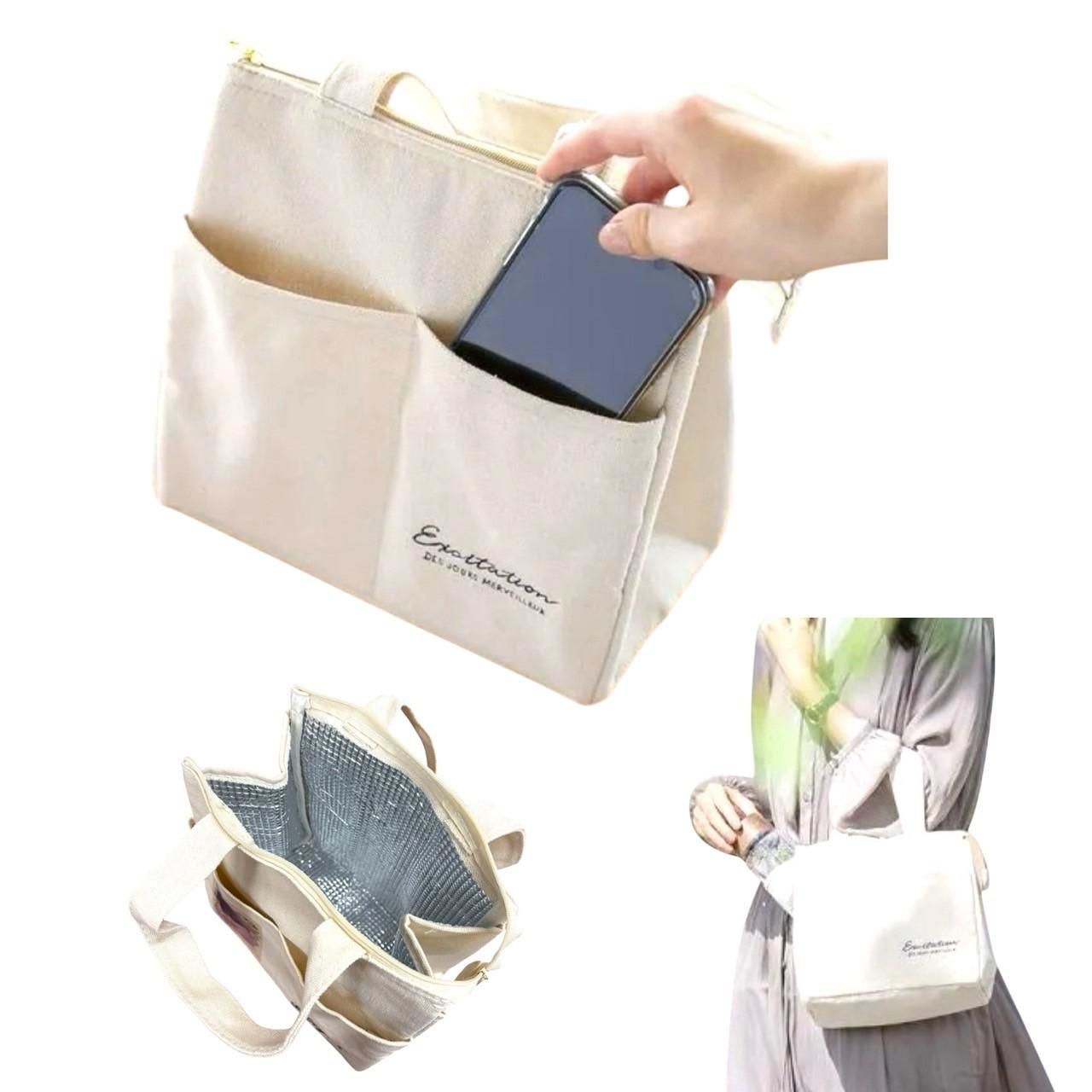 チェジョンヒョプ 保冷スクエアトートバッグ キャンバス ミニ バッグ