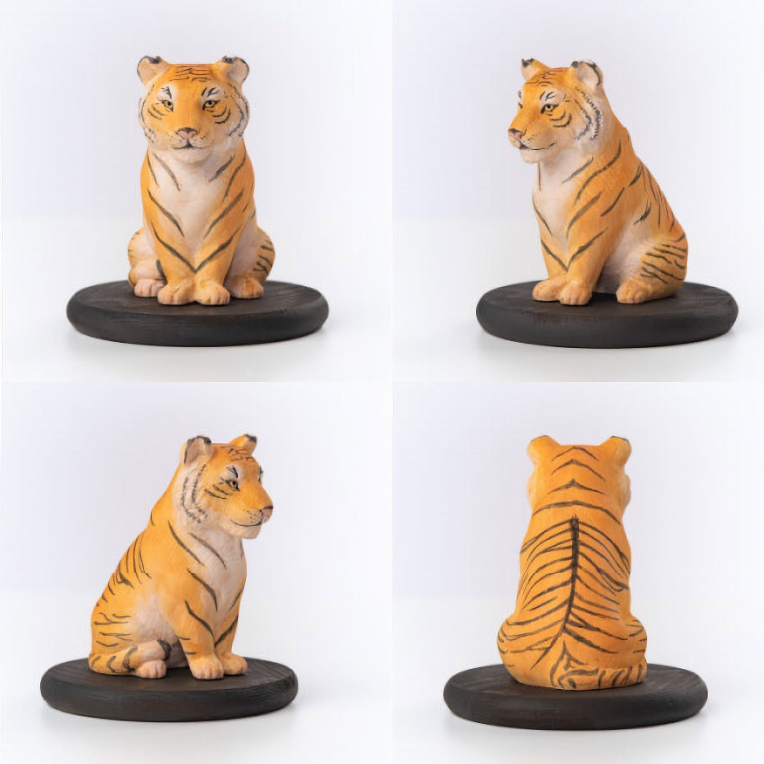 新品・メーカー直送】十二支木彫りコレクション「寅（とら）」正因山 