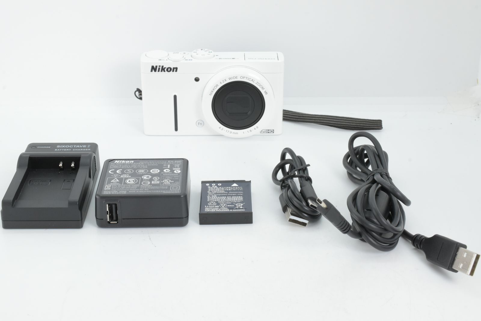 美品】Nikon Coolpix P310 White Compact Digital Camera 16.1MP