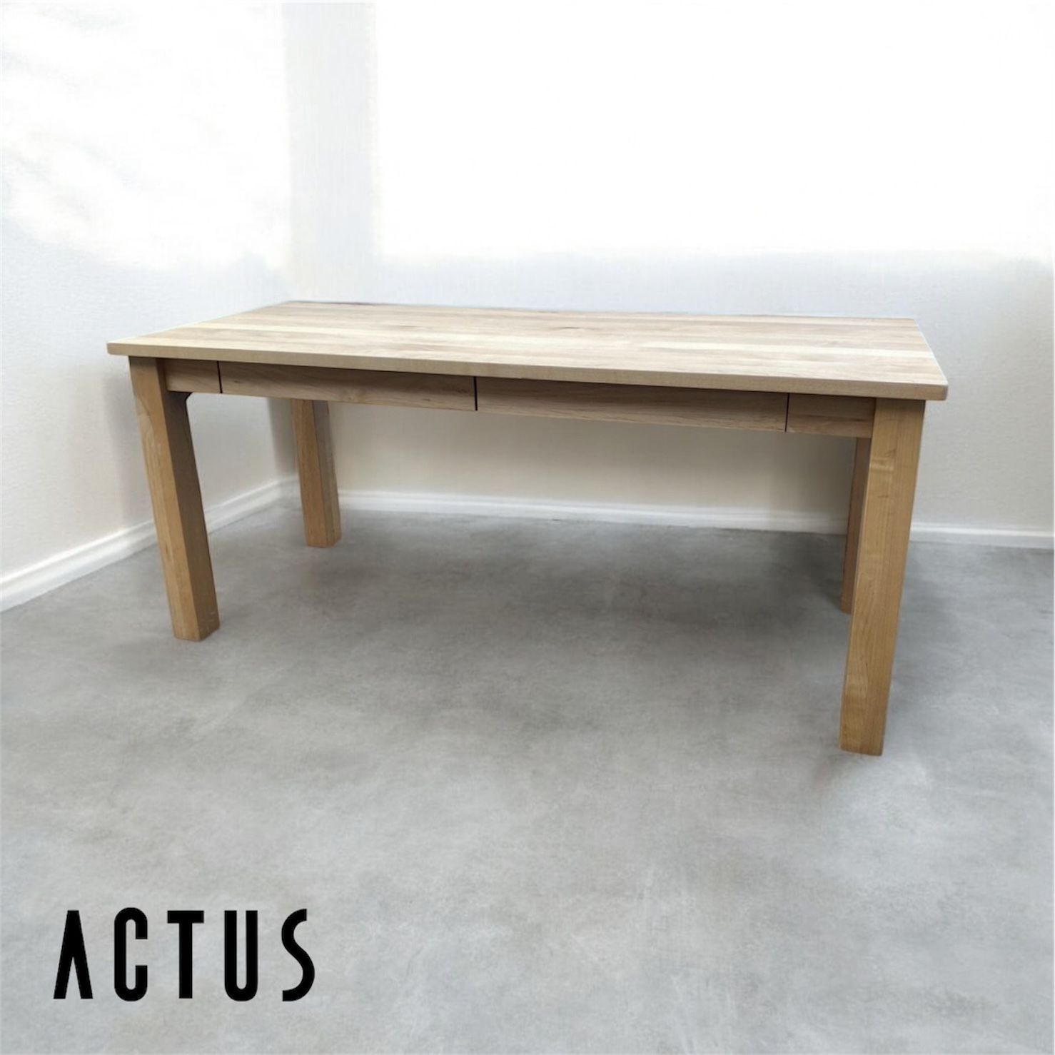 □希少 ACTUS アクタス リビングテーブル ローテーブル 引出付き 天然