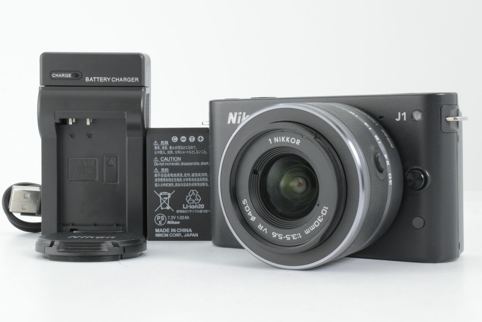 美品】シャッターカウント 911回 Nikon 1 J1 Camera Nikkor 10-30mm F3