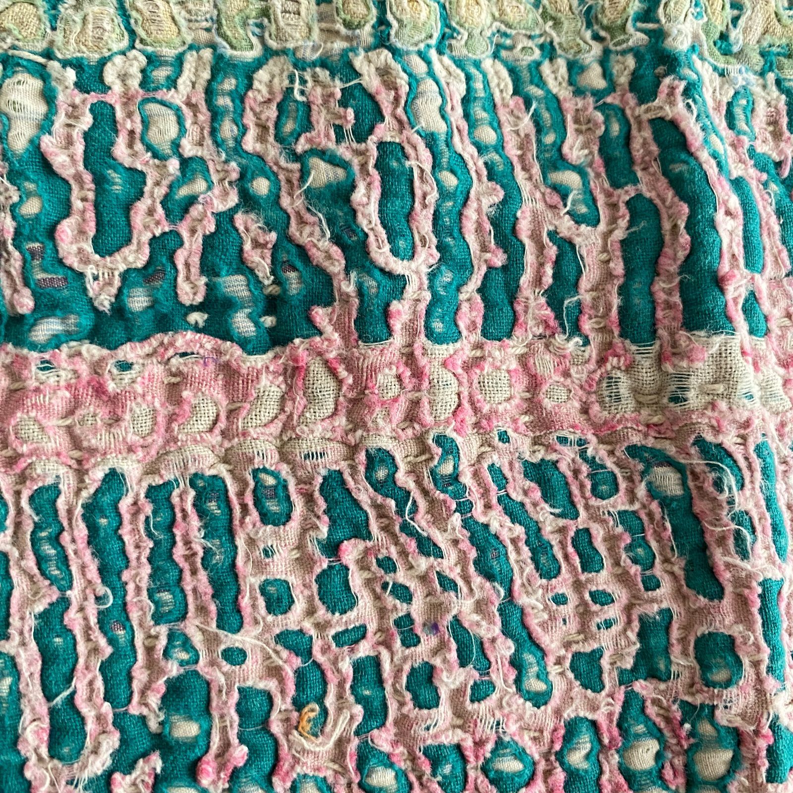 3609 ラリーキルト カンタキルト オールドファブリック ハギレ インド