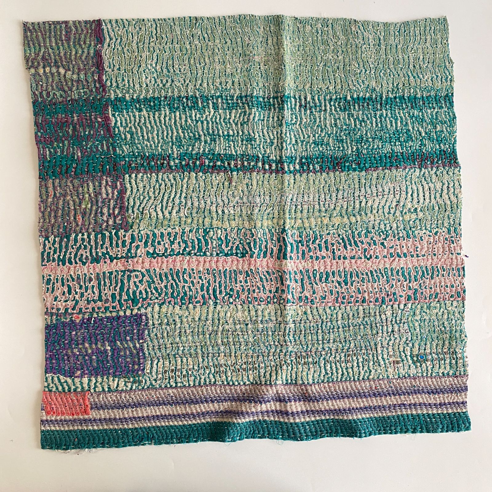 3609 ラリーキルト カンタキルト オールドファブリック ハギレ インド