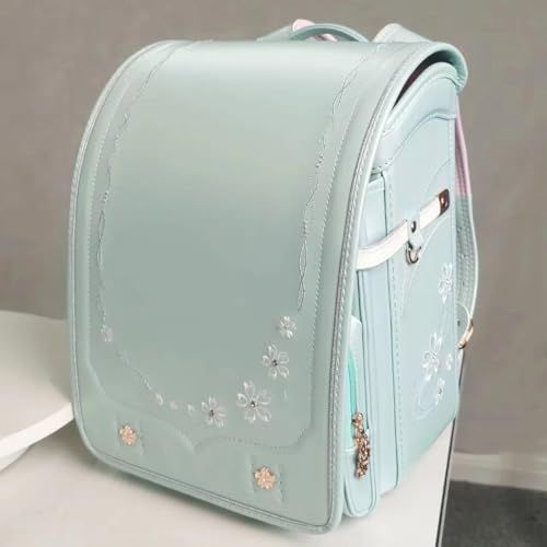 桜 ランドセル 女の子 ワンタッチロック 軽量 豪華 刺? A 4フラットファイル対応 japanese schoolbag エレガント New若緑 bccbf 47 e