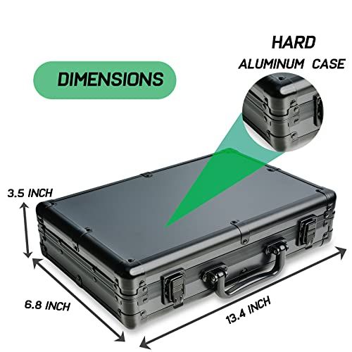  10スロットアルミニウム時計ケース ハードデラックス腕時計収納オーガナイザーボックス ソフトフォームパッド付き 最大55 mmのフェイスまでぴったりフィットします 6 ff 68 ec 9 その他 キッチン 食器