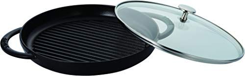 staub ストウブ ピュアグリル スチーム-グリル ブラック 26 cm グリルパン ガラス蓋つき 両手 鋳物 ホーロー IH対応 日本 品 Grill - Frying Pan 40508-302 14 fd 0 e 80