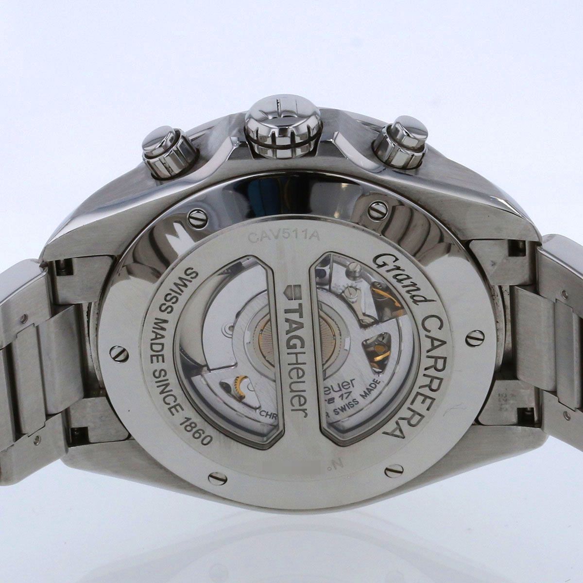  TAG HEUER タグホイヤー グランドカレラ キャリバー17 RS 自動巻き 腕時計 CAV511A BA0902 メンズ ステンレススチール シルバー 自動巻き お手入れ簡単 自動巻き時計 腕時計(アナログ)