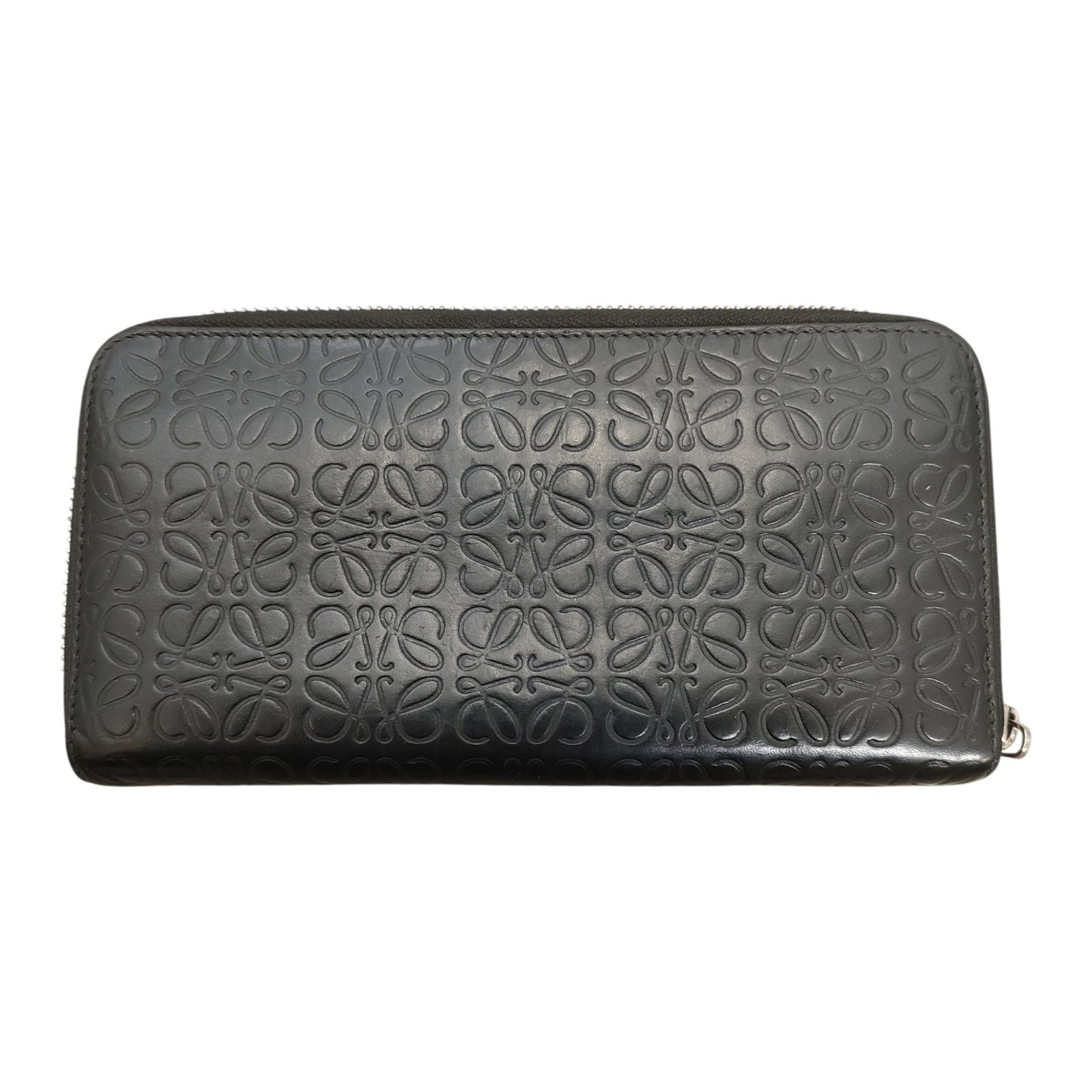 LOEWE ロエベ リピート アナグラム レザー 長財布 F ブラック - メルカリ