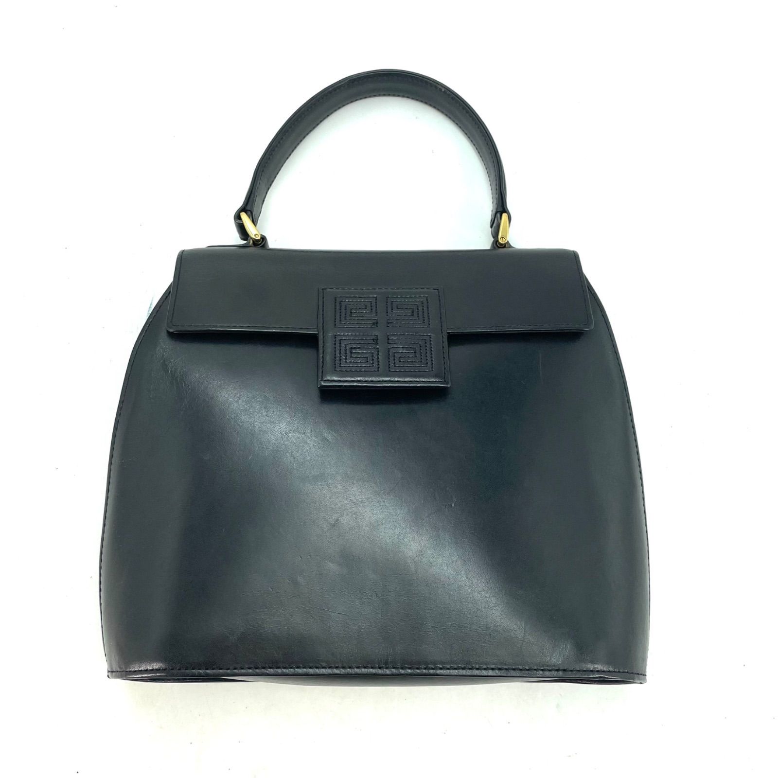 ジバンシィ ハンド トート バッグ フォーマル 革 黒 ロゴ GA312 - メルカリ