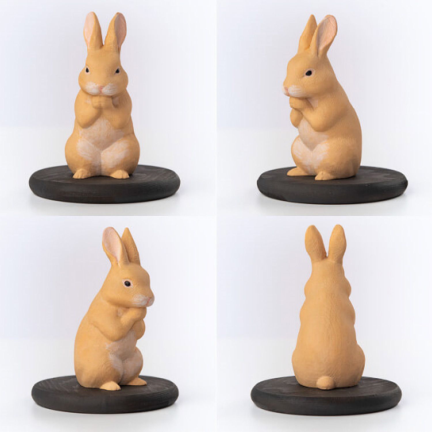 新品・メーカー直送】十二支木彫りコレクション「卯（うさぎ）」正因山