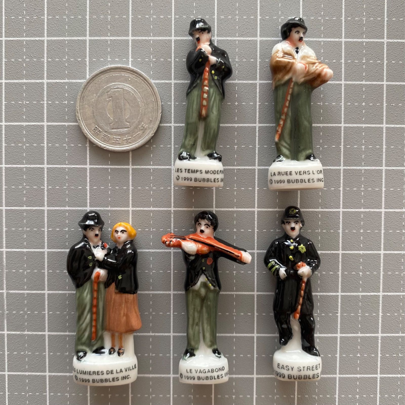 チャップリンのフェーブ 10点セット／映画／フランス雑貨／陶器