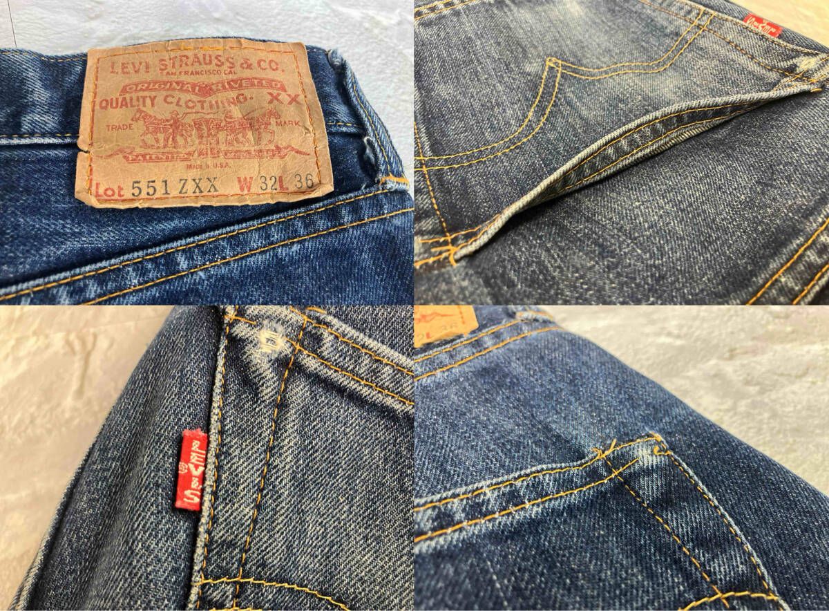 Levi's 551ZXX 90s バレンシア工場 555刻印 USA製 裾ダメージ