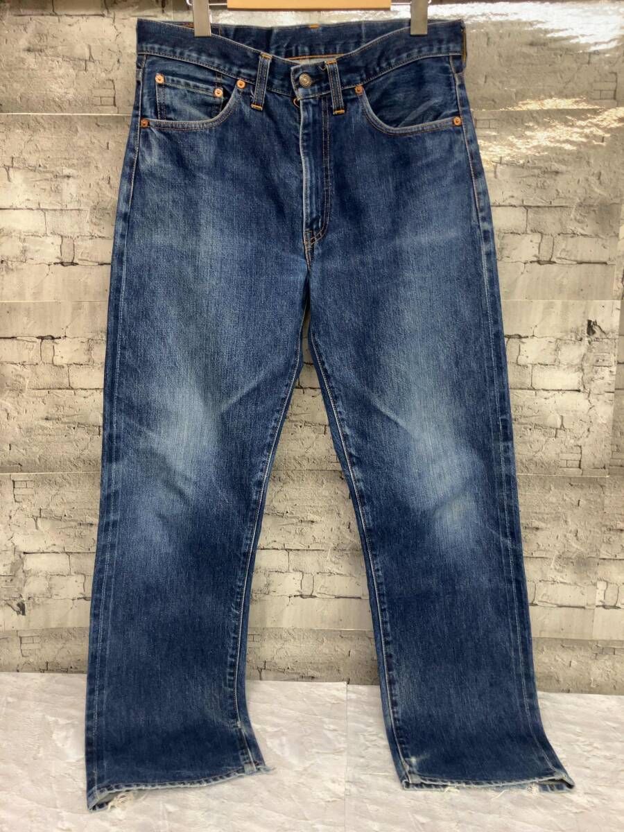 値下げ Levi's 551ZXX 米国製 バレンシア 555 リペア済 Levi's 551ZXX 90s バレンシア工場 555刻印 USA製 裾ダメージ