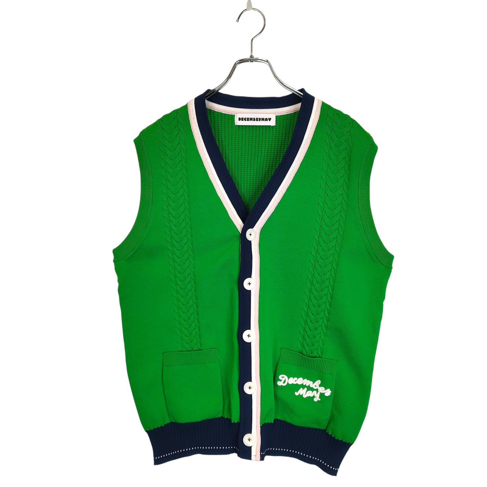 DECEMBERMAY ディセンバーメイ ゴルフ Varsity knit vest Vネック