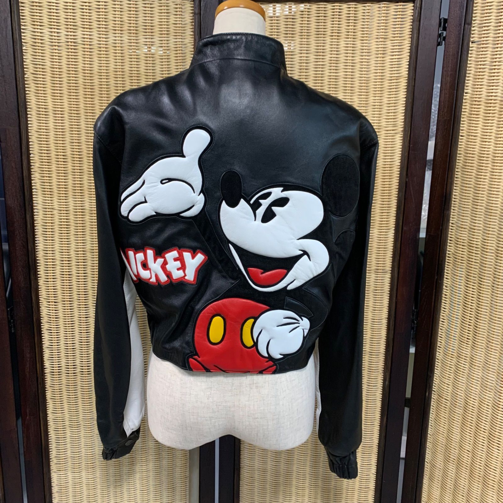 ヴィンテージ TOO CUTE ミッキーマウス レザージャケット Mサイズ