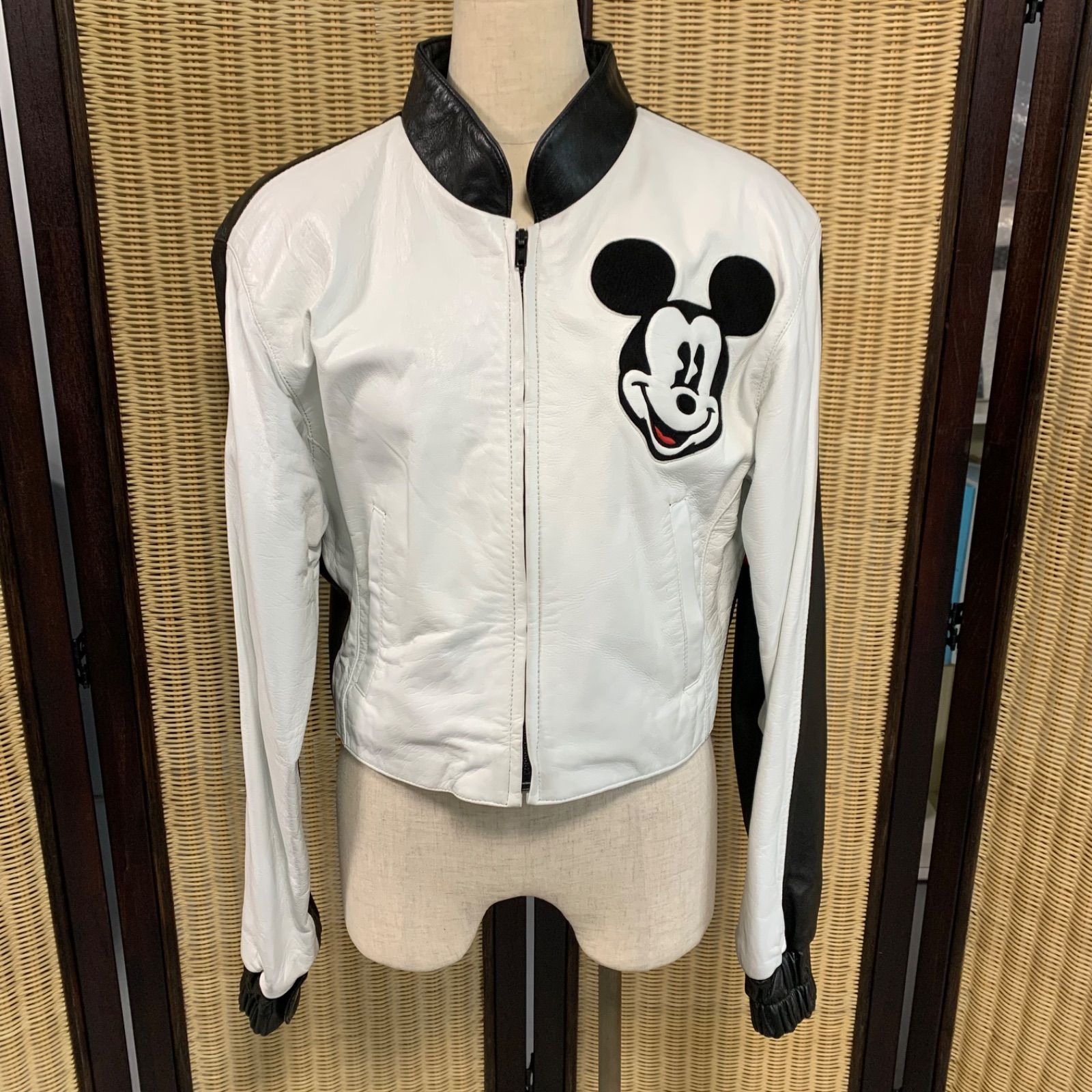 ヴィンテージ TOO CUTE ミッキーマウス レザージャケット Mサイズ 