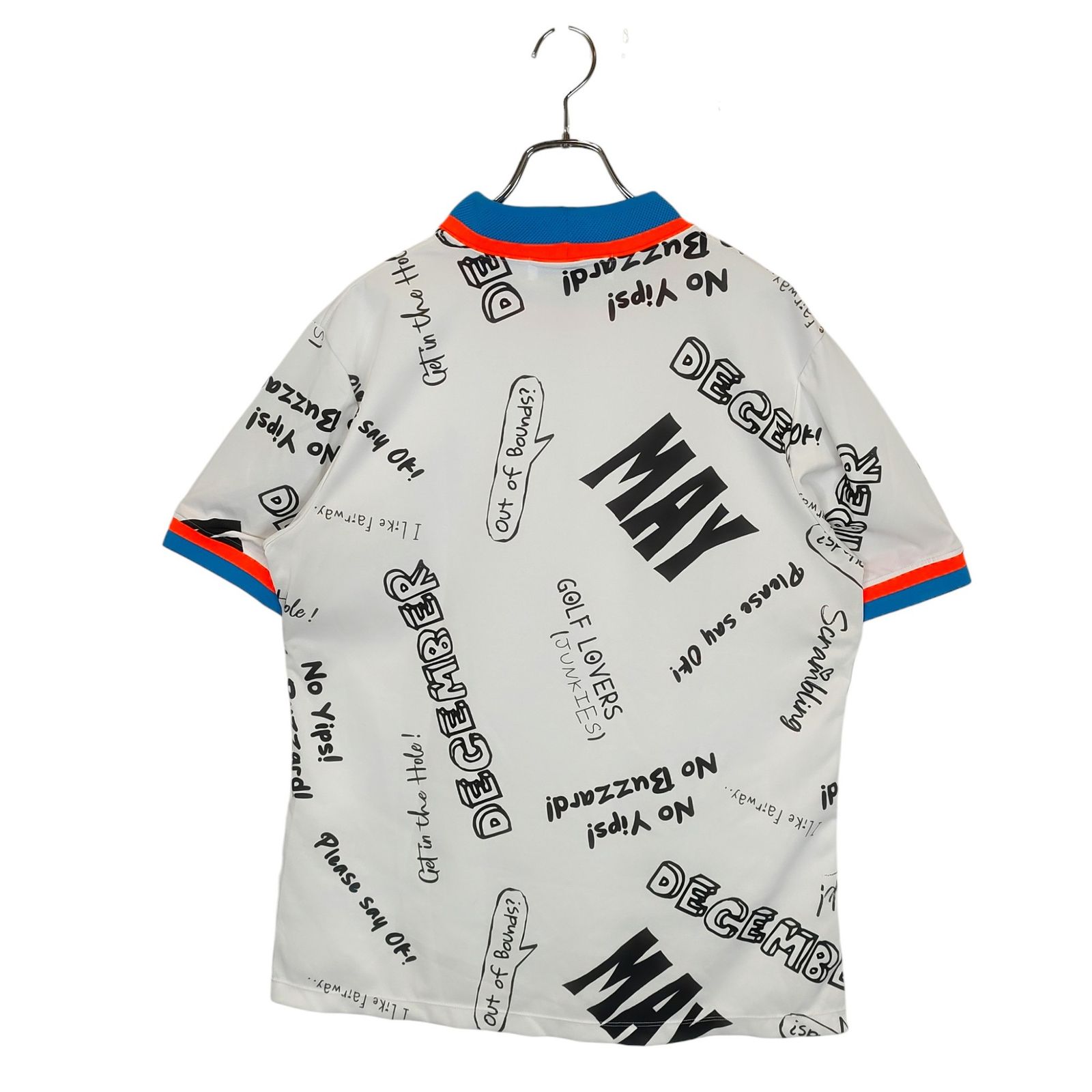 DECEMBERMAY ディセンバーメイ ゴルフ Hand paint logo mockneck 半袖