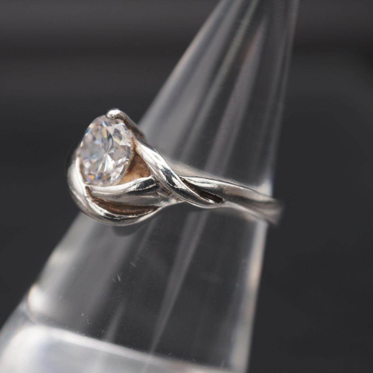 L052 ダイヤモンド風 SV925刻印 リング デザイン シルバー 指輪 12-13