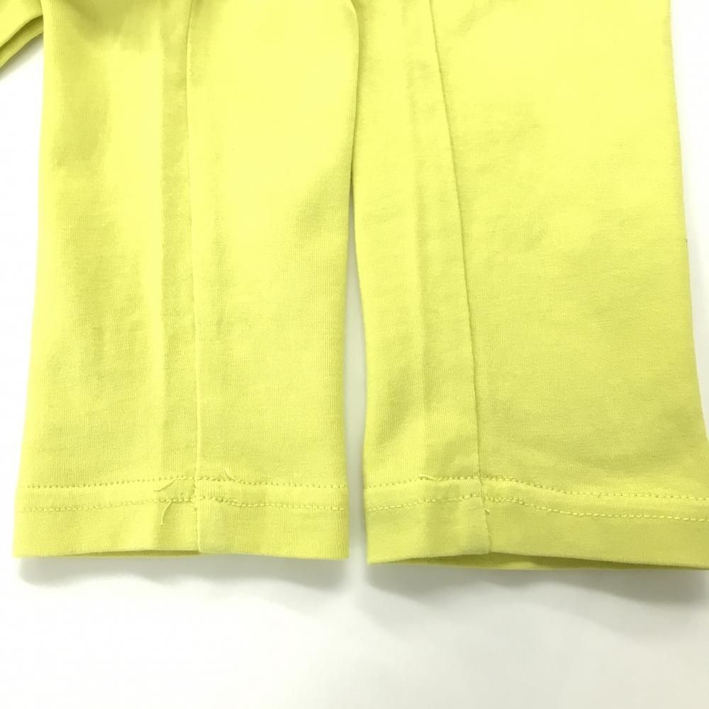 ジャックバニー 長袖ハイネックシャツ イエロー×シルバー ロゴプリント