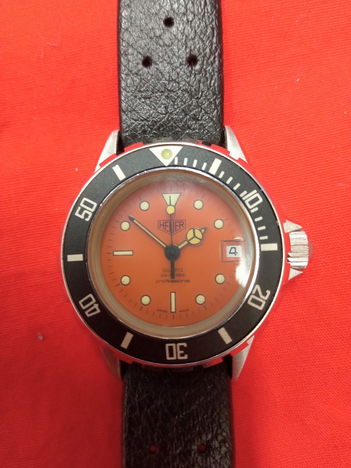 HEUER　1000　980.011　タグホイヤー　時計　プロフェッショナル　200　オレンジ
