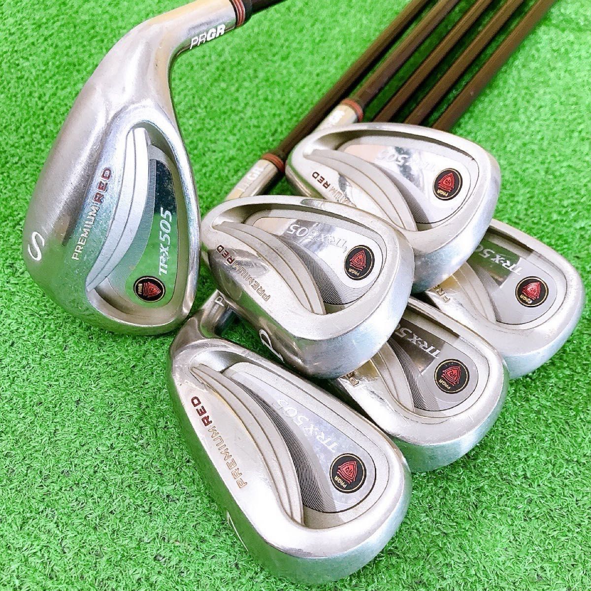 テ04☆希少プロギア 6本レディースアイアンセット M-30 TR-X505 赤