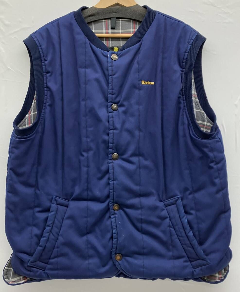 Barbour バブアー ネイビー ベスト キルティング Lサイズ 3ワラント