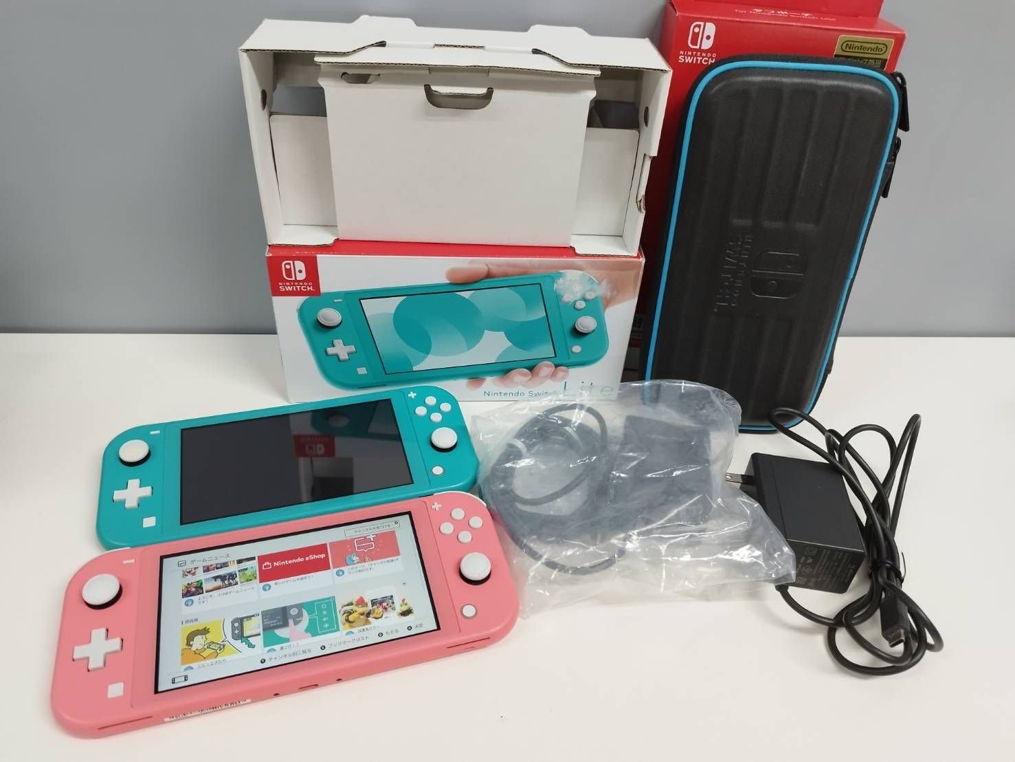 良品】Nintendo Switch Lite HDH-001/2台セット・タフポーチつき