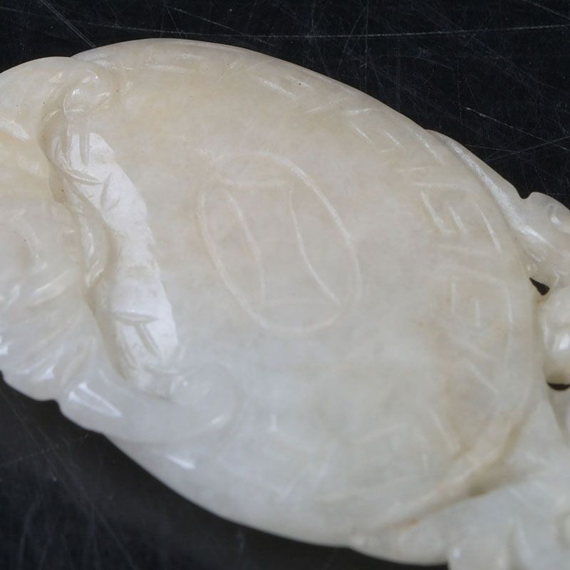 中国 玉石白玉彫刻 神獣 根付 紙鎮 置物 C S655 - メルカリ