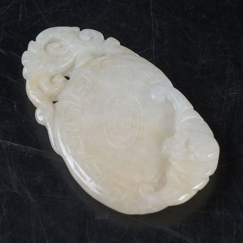 中国 玉石白玉彫刻 神獣 根付 紙鎮 置物 C S655 - メルカリ