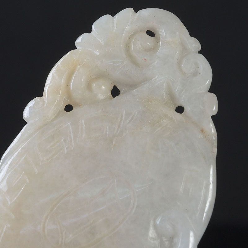 中国 玉石白玉彫刻 神獣 根付 紙鎮 置物 C S655 - メルカリ