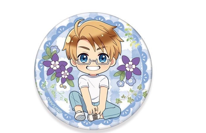 アメリカ ヘタリアWorld☆Stars トレーディング缶バッジFlower Shower