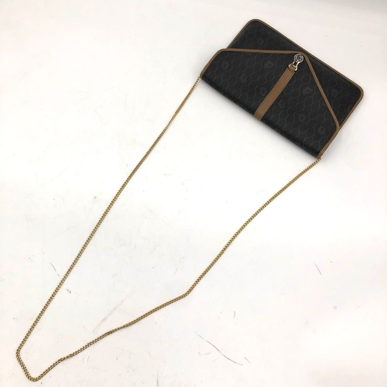 Christian Dior ディオール ハニカム柄 チェーン ショルダーバッグ