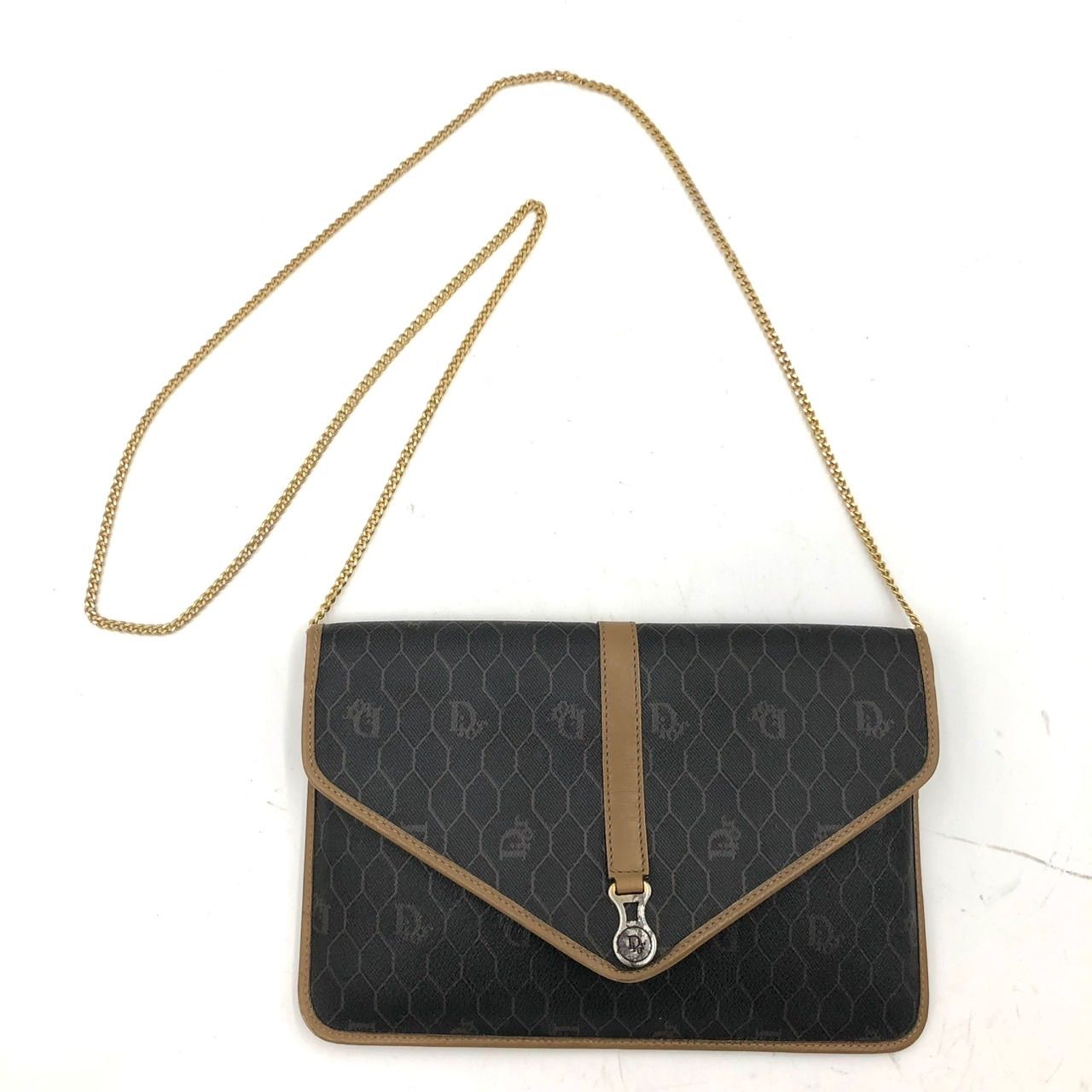 Christian Dior ディオール ハニカム柄 チェーン ショルダーバッグ