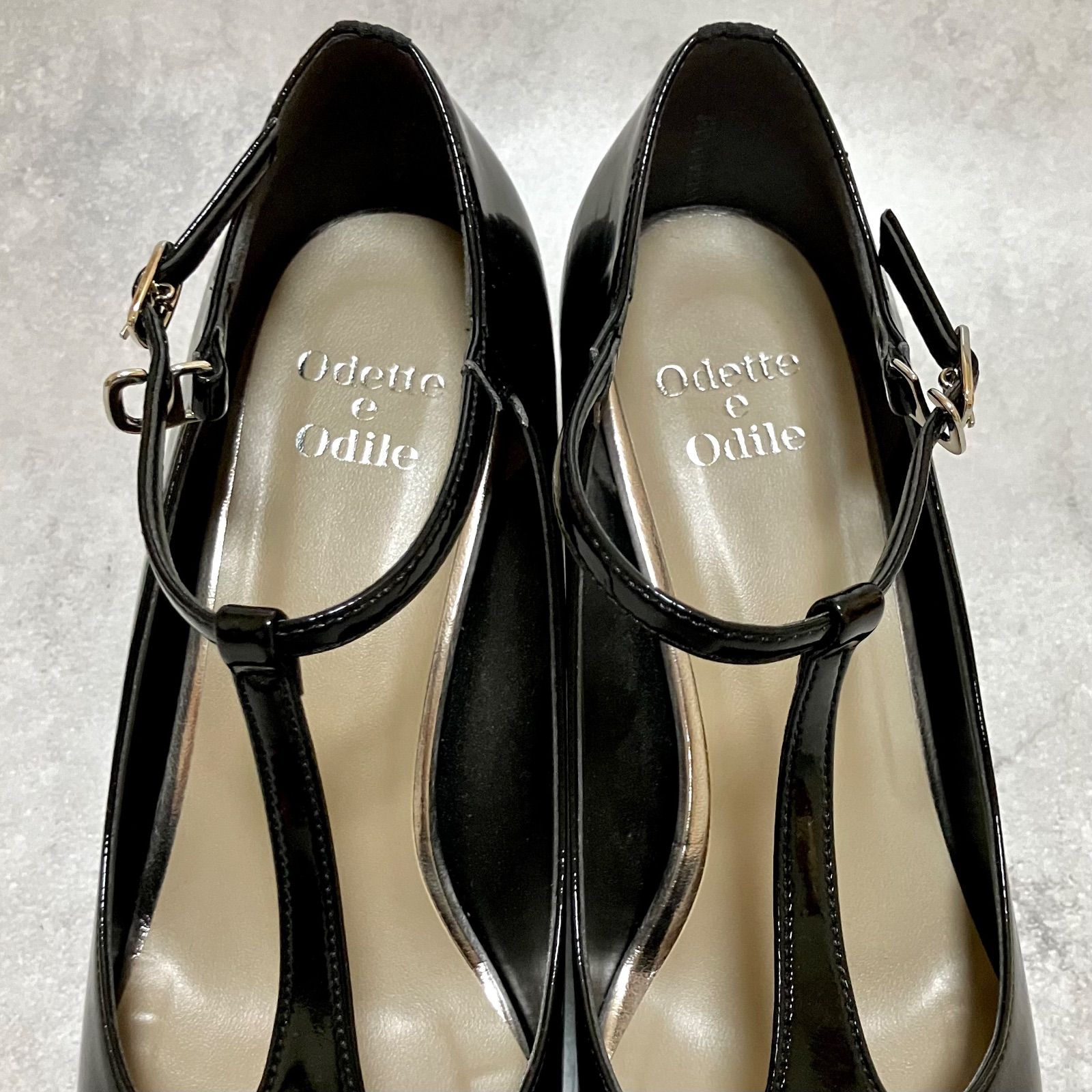 ODETTE E ODILE ユナイテッドアローズ Tストラップ エナメル パンプス