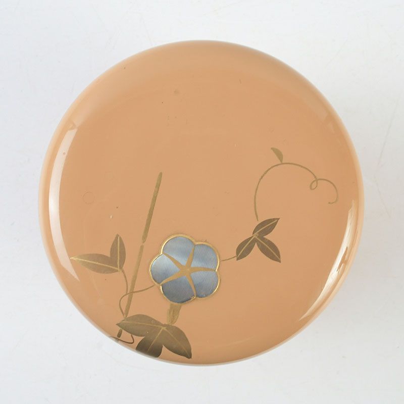 茶道具 中村湖彩作 朝顔蒔絵 螺鈿装飾 中棗 共布共箱 V S662 - メルカリ